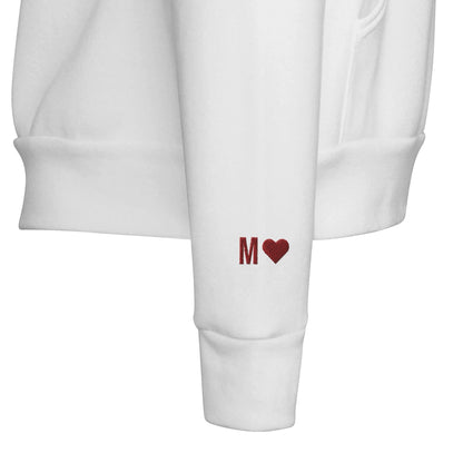 Felpa con cappuccio con data romana ricamata