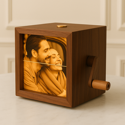 Scatola fotografica personalizzata girevole