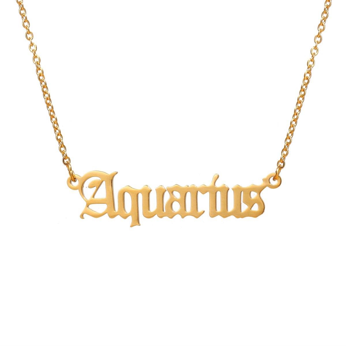 Collana con lo zodiaco inglese antico