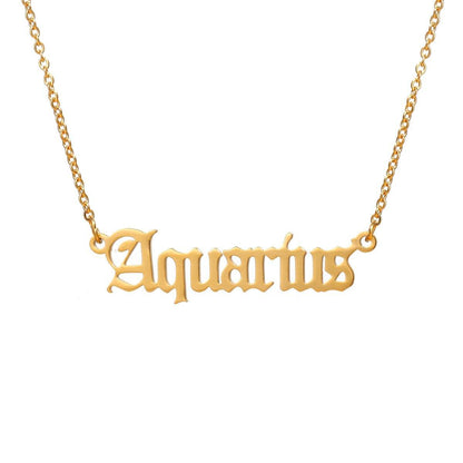 Collana con lo zodiaco inglese antico