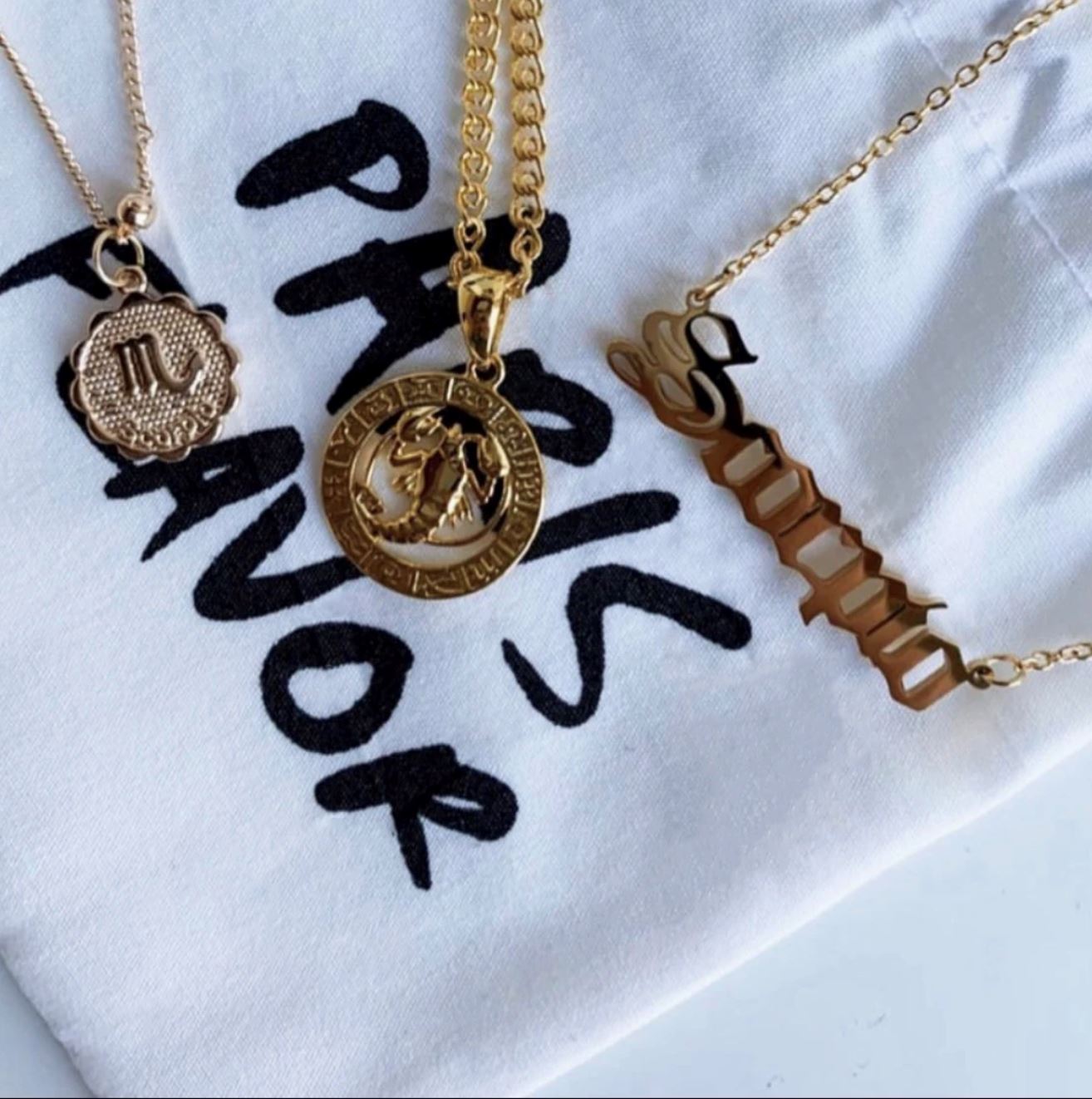 Collana con lo zodiaco inglese antico