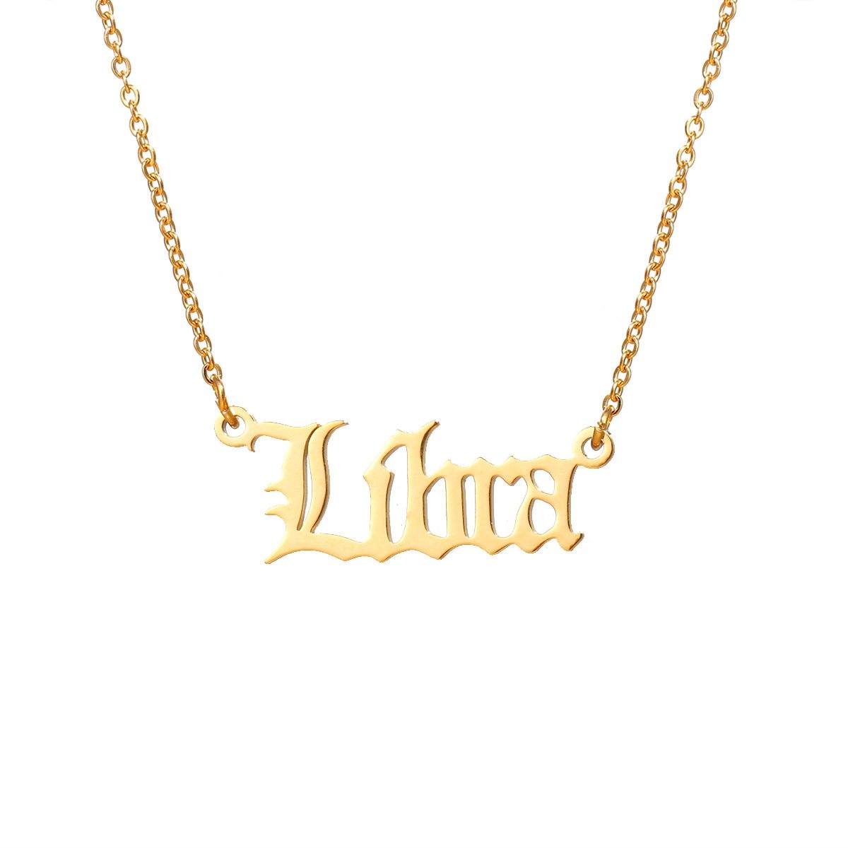 Collana con lo zodiaco inglese antico