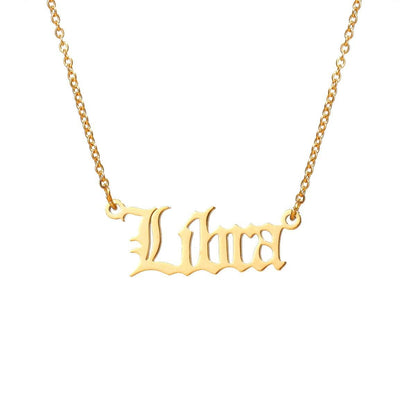 Collana con lo zodiaco inglese antico