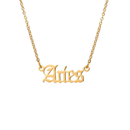 Collana con lo zodiaco inglese antico