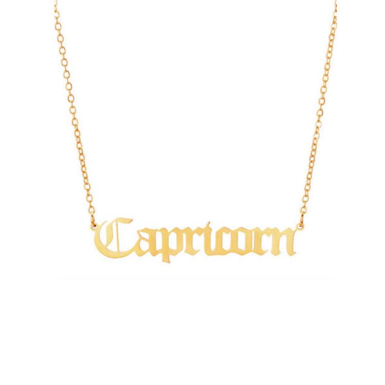 Collana con lo zodiaco inglese antico