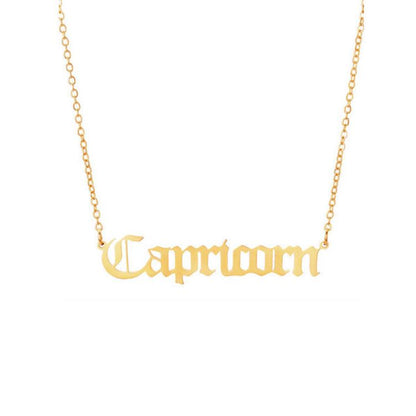Collana con lo zodiaco inglese antico
