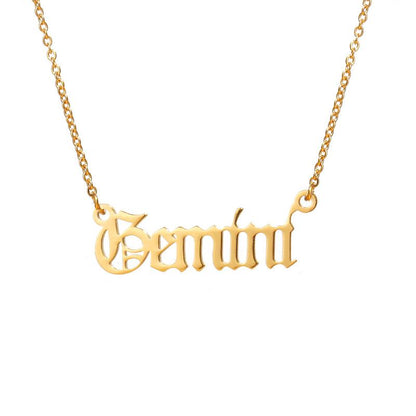 Collana con lo zodiaco inglese antico