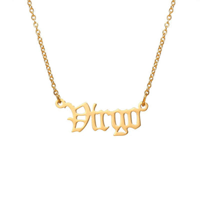 Collana con lo zodiaco inglese antico