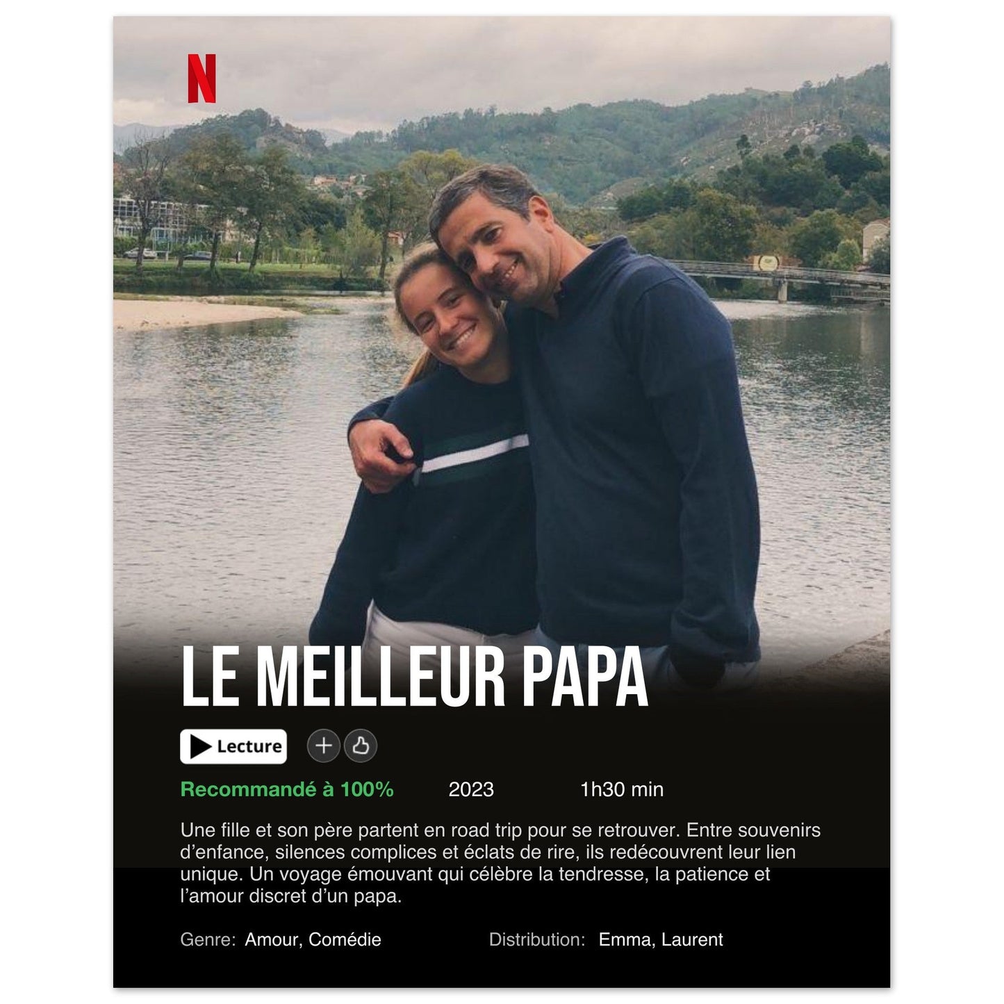 Poster Netflix personalizzato (edizione festa del papà)